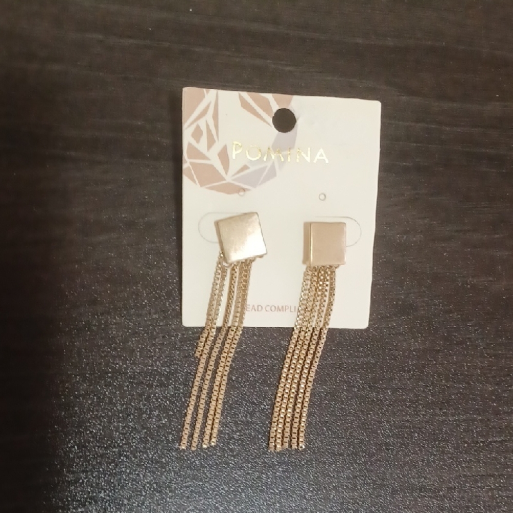 Worn Gold Dangle Earrings